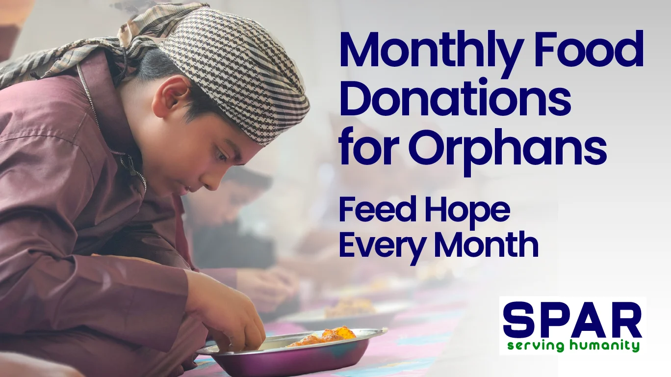 monthly food donations for orphans